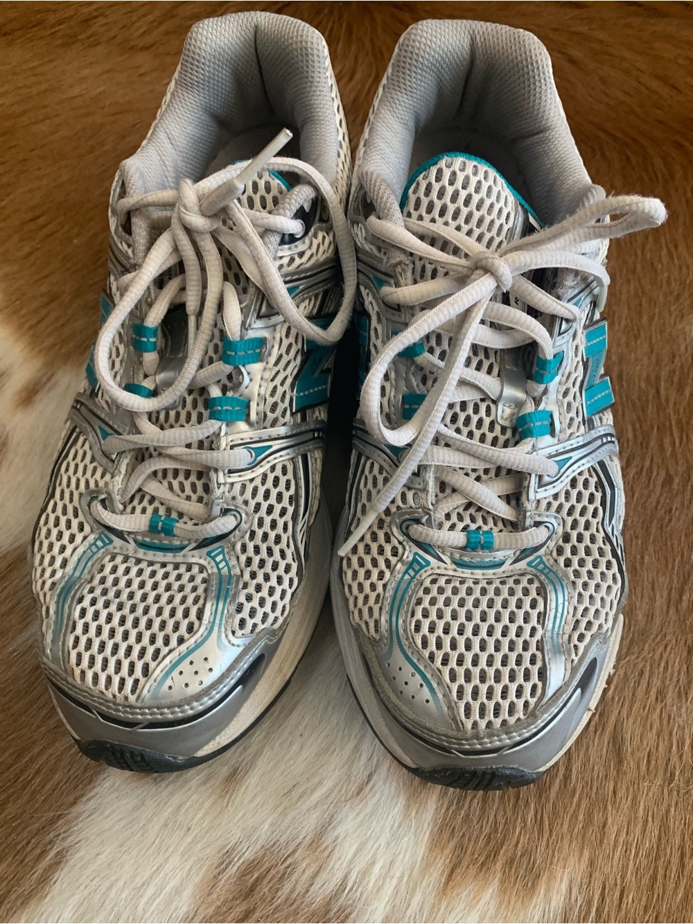 New Balance N-ERGY 920 Silver/Turquoise Athletic Women’s Sneaker Sz 9